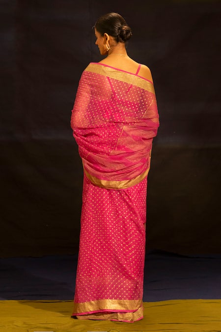 Banana Labs Kota Doria Woven Saree  
