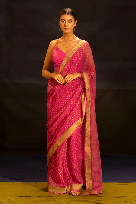 Banana Labs Kota Doria Woven Saree  