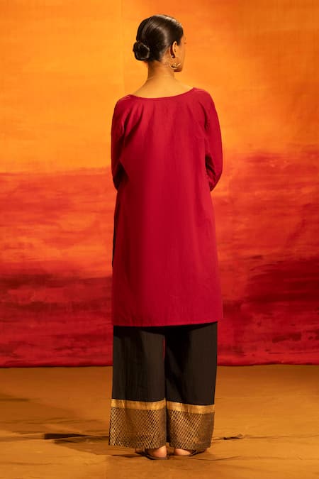 Banana Labs Woven Stripe Kurta & Palazzo Set 