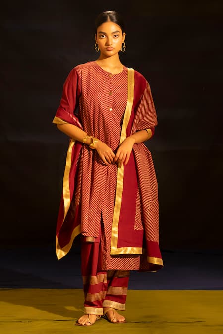 Banana Labs Striped Kurta Pant Set 