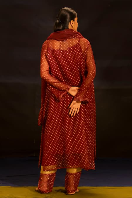 Banana Labs Polka Pattern Kurta Palazzo Set 