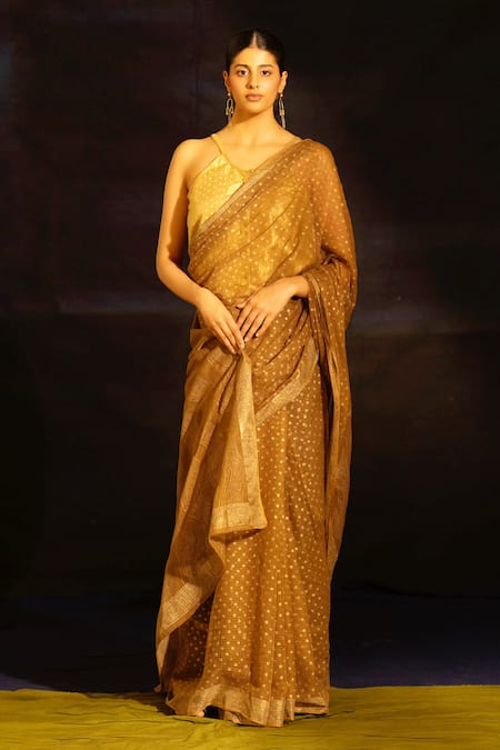 Banana Labs Kota Doria Polka Dot Saree 