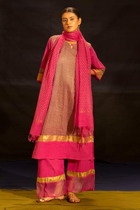 Banana Labs Striped Kurta Palazzo Set  