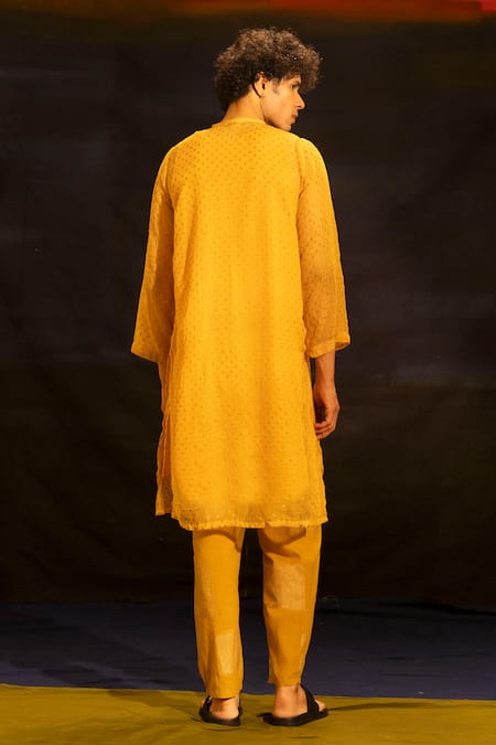 Banana Labs Printed Kota Doria Kurta & Pant Set 