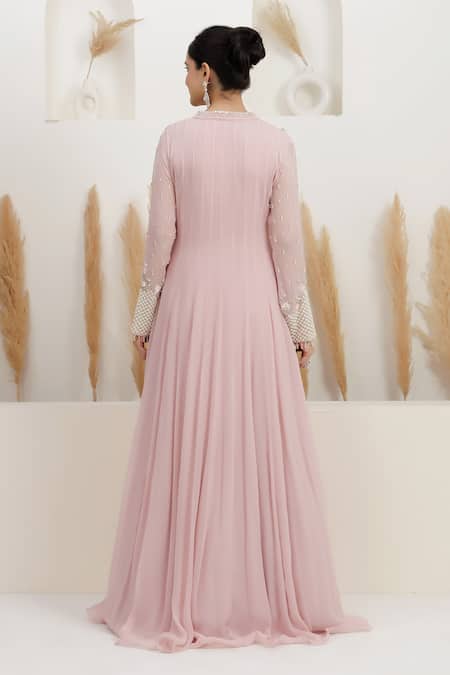 BAIDEHI Cutdana & Pearl Embroidered Gown