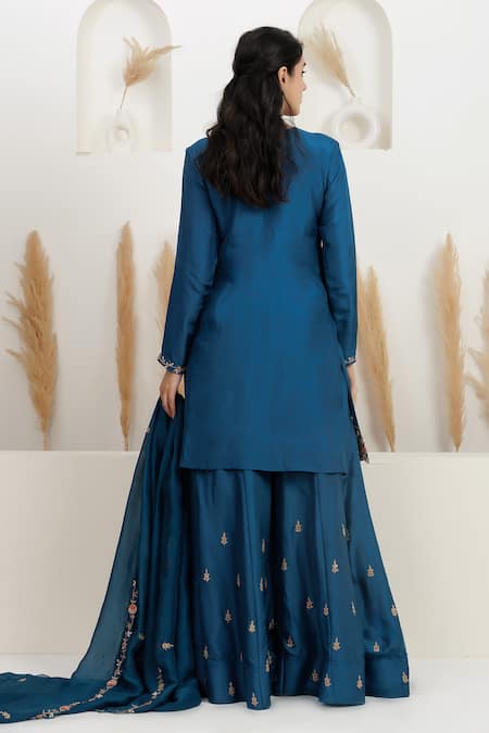 BAIDEHI Sequins Embroidered Kurta Sharara Set 