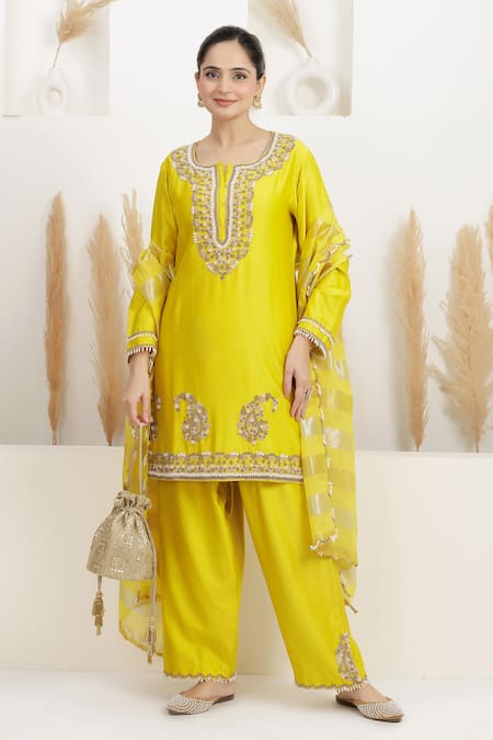 BAIDEHI Chanderi Silk Embroidered Kurta Set 