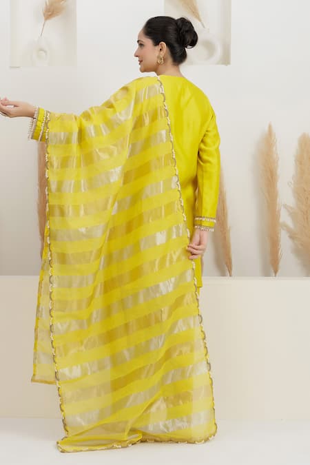 BAIDEHI Chanderi Silk Embroidered Kurta Set 