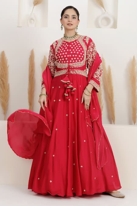 BAIDEHI Zardozi Embroidered Anarkali With Dupatta 