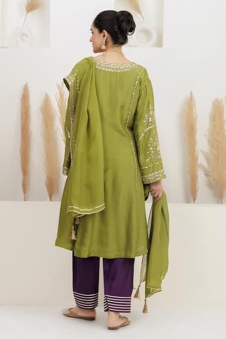 BAIDEHI Sequin Embroidered Kurta Salwar Set 