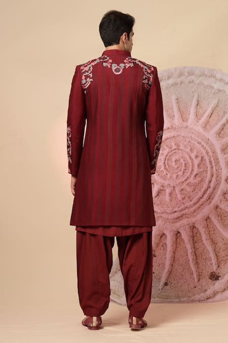 Soniya G Embroidered Sherwani Jacket & Kurta Set 