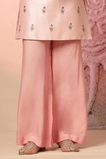 Soniya G Pink Chanderi Silk Embroidery, Beads, Sequins Kurta Set Online at Aza Fashions Soniya G_Pink Chanderi Silk Embroidery, Beads, Sequins Kurta Set _Online_at_Aza_Fashions