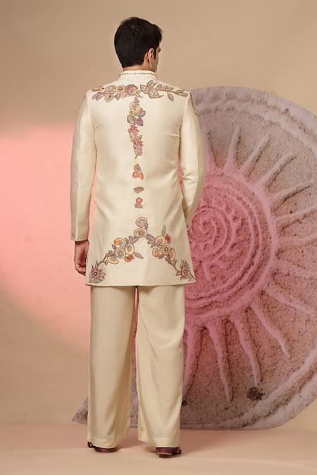 Soniya G Embroidered Bandhgala & Flared Pant Set 