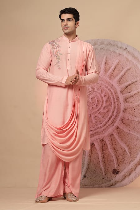 Soniya G Embroidered Cowl Kurta Set 