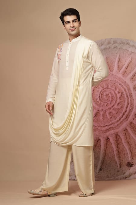 Soniya G Embroidered Cowl Kurta Set 