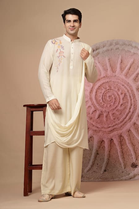 Soniya G Embroidered Cowl Kurta Set 