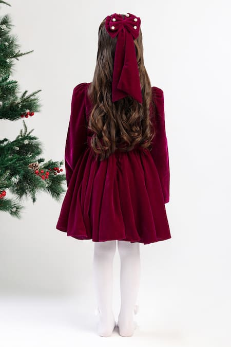 The Pony & Peony Co. Purple Velvet Heart Dress 