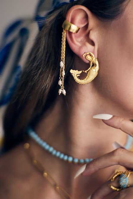 MAALICIOUS JEWELRY Mermaid Sculptural Earrings 