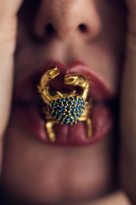 MAALICIOUS JEWELRY So Crabby Adjustable Ring - Single Pc 