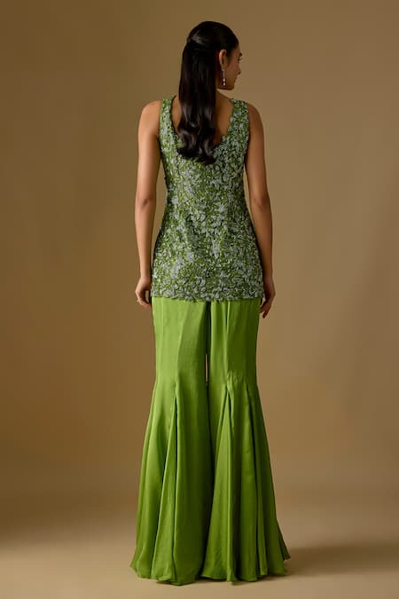 Asaga Driftlyn Hand Embroidered Kurta Sharara Set 