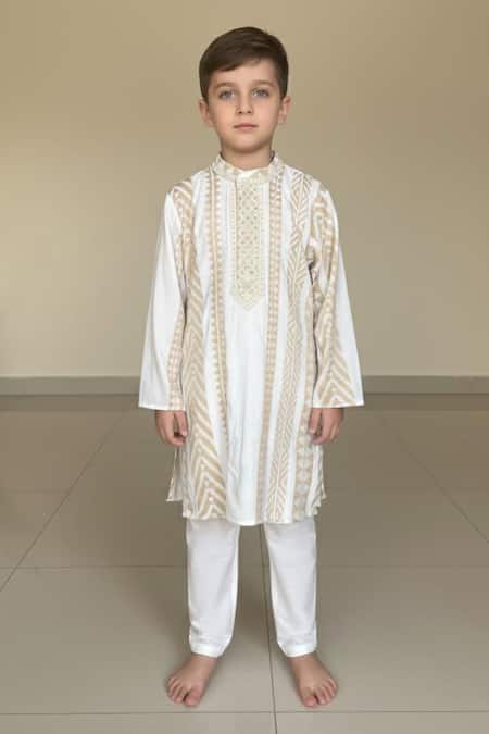 Minime Organics Handloomed Kurta & Pyjama Set 