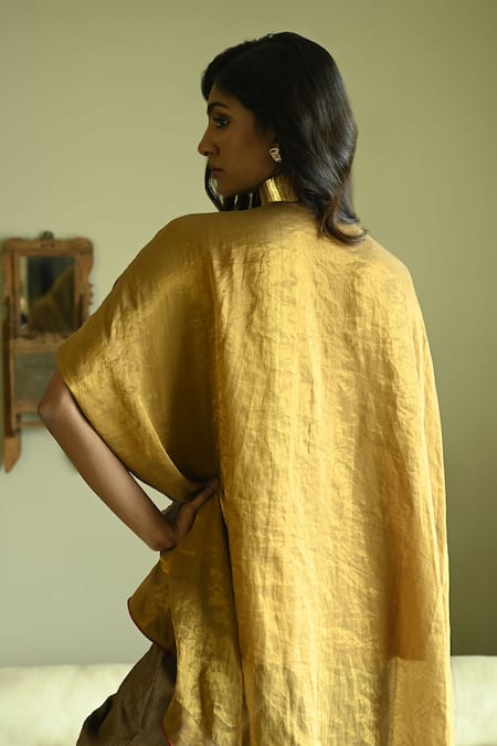 Shorshe Clothing Begum Brocade Embroidered Cape