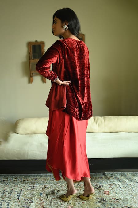 Shorshe Clothing Cowl Draped Skirt 