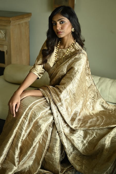 Shorshe Clothing Rumi Brocade Tissue Saree 