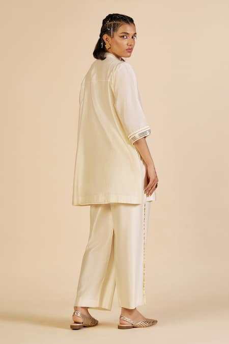 Gulabo By Abu Sandeep Chanderi Embroidered Tunic