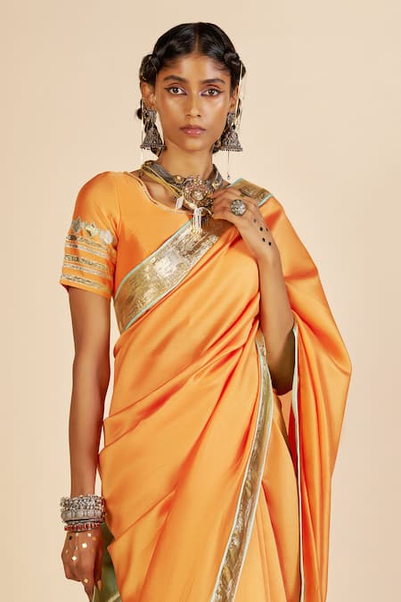 Gulabo By Abu Sandeep Chanderi Embroidered Blouse 