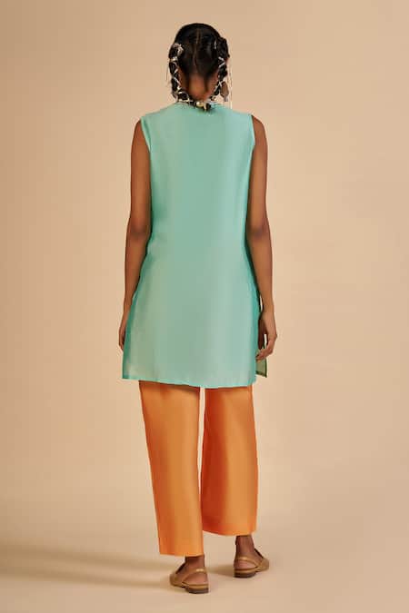 Gulabo By Abu Sandeep Chanderi Embroidered Tunic