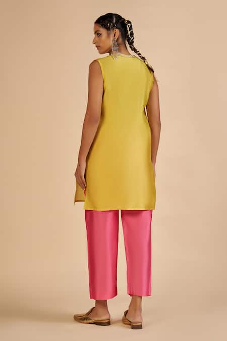 Gulabo By Abu Sandeep Embroidered Chanderi Tunic