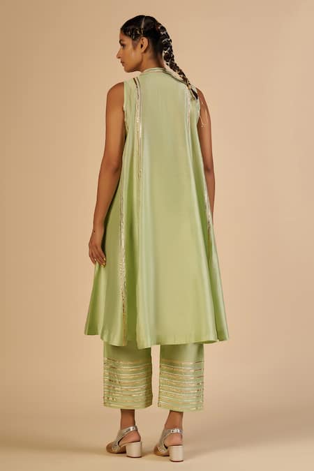 Gulabo By Abu Sandeep Chanderi Embroidered Tunic