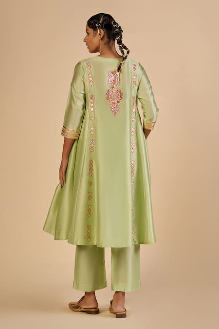 Gulabo By Abu Sandeep Chanderi Embroidered Tunic