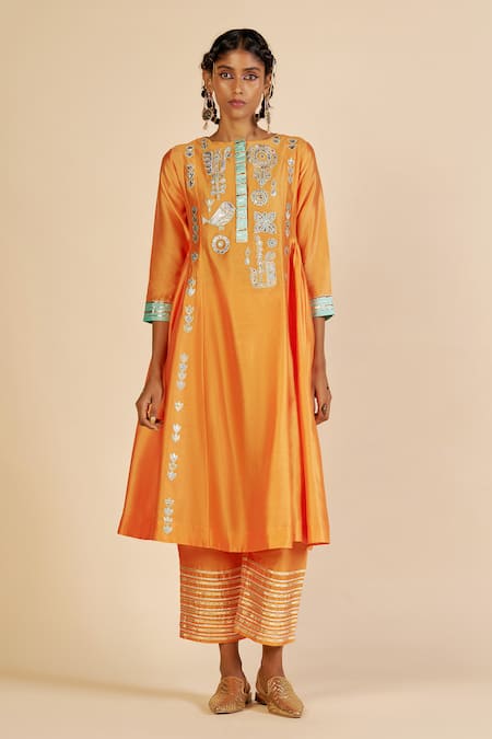 Gulabo By Abu Sandeep Chanderi Embroidered Tunic