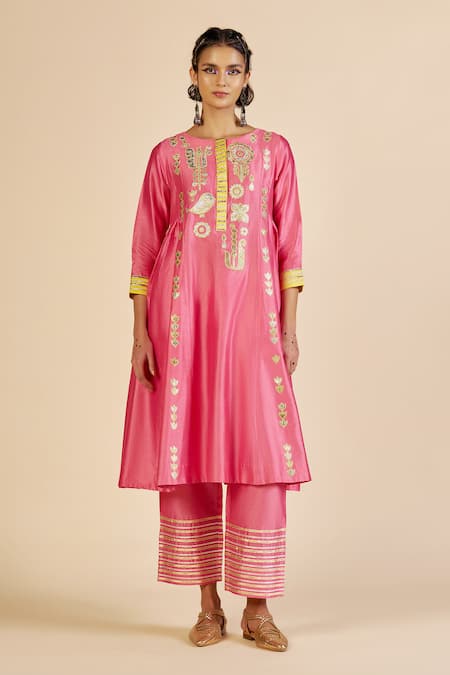 Gulabo By Abu Sandeep Chanderi Embroidered Tunic