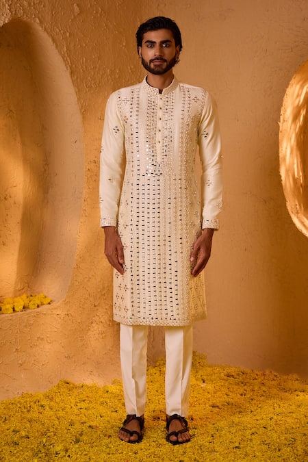 Shreyansh Designs Varunesh Mirror Work Kurta & Pant Set 