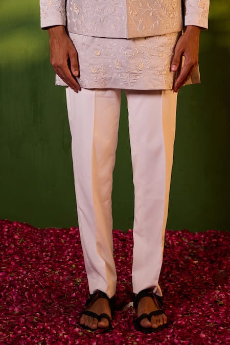 Buy Shreyansh Designs Grey Dupion, Silk Embroidery Jayesh Floral Bundi And Kurta Set Online at Aza Fashions Buy_Shreyansh Designs_Grey Dupion, Silk Embroidery Jayesh Floral Bundi And Kurta Set _Online_at_Aza_Fashions