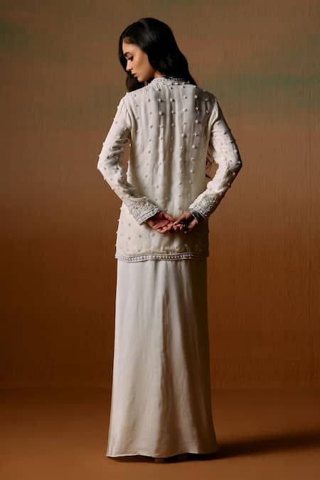 Saniya Sharma Aurea Embroidered Jacket & Draped Skirt Set 