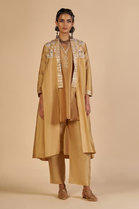 Gulabo By Abu Sandeep Embroidered Chanderi Tunic