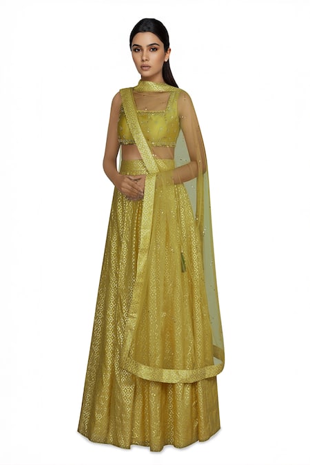 Neha Khullar Chanderi Lehenga Set 