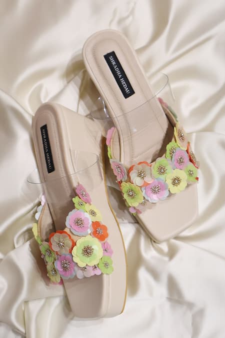 Shradha Hedau Footwear Couture Anvika Floral Embellished Wedges 
