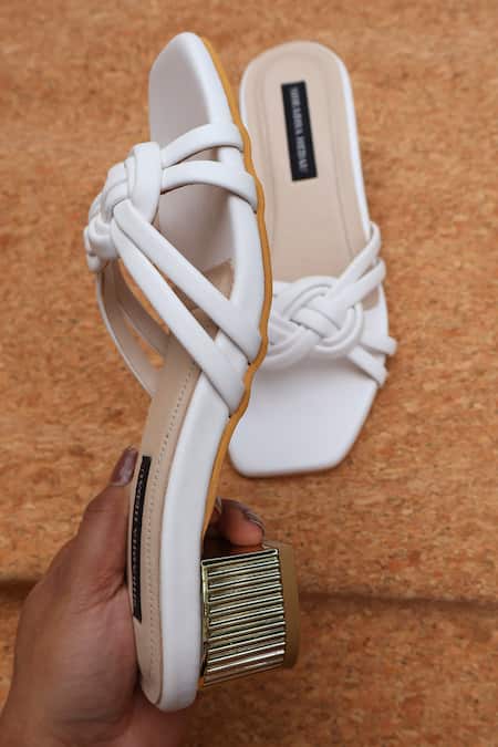 Shradha Hedau Footwear Couture Nyra Knotted Strap Block Heels 