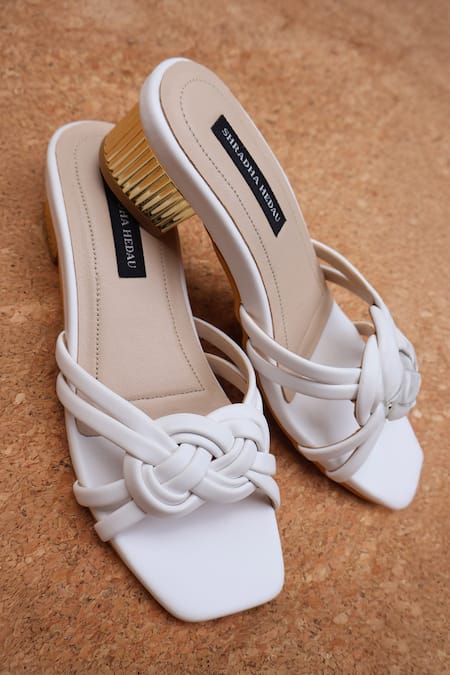 Shradha Hedau Footwear Couture Nyra Knotted Strap Block Heels 