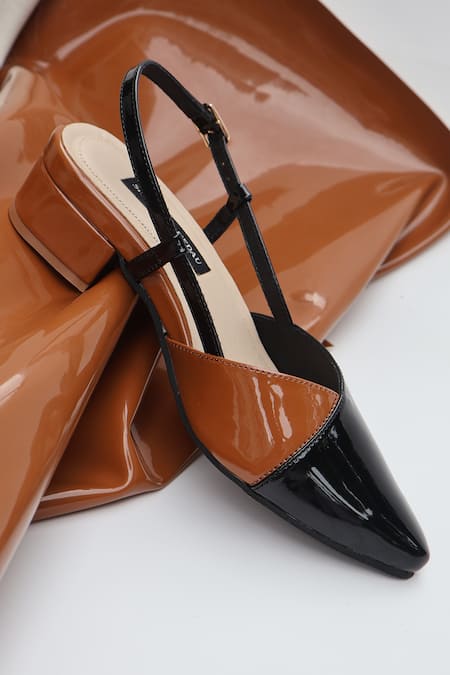 Buy_Shradha Hedau Footwear Couture_Brown Kiora Mule Block Heels 