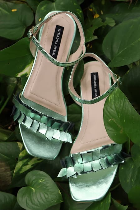 Shradha Hedau Footwear Couture Aadhya Ruffled Strap Block Heels 