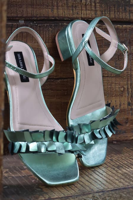 Shradha Hedau Footwear Couture Aadhya Ruffled Strap Block Heels 