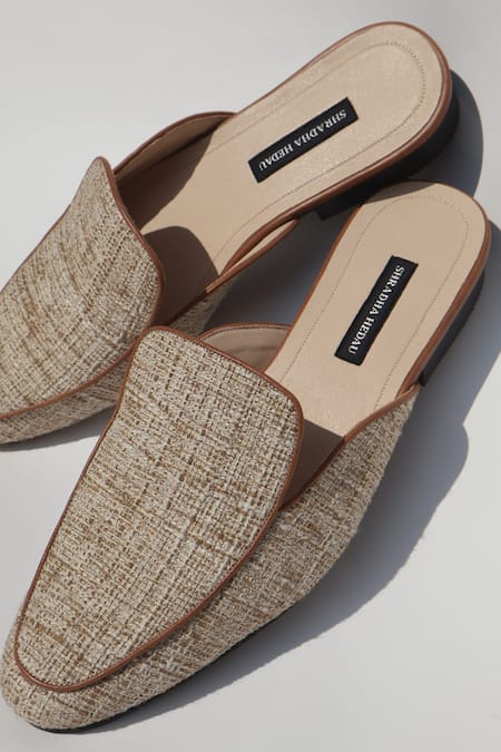 Shradha Hedau Footwear Couture Advait Raw Silk Textured Mules 