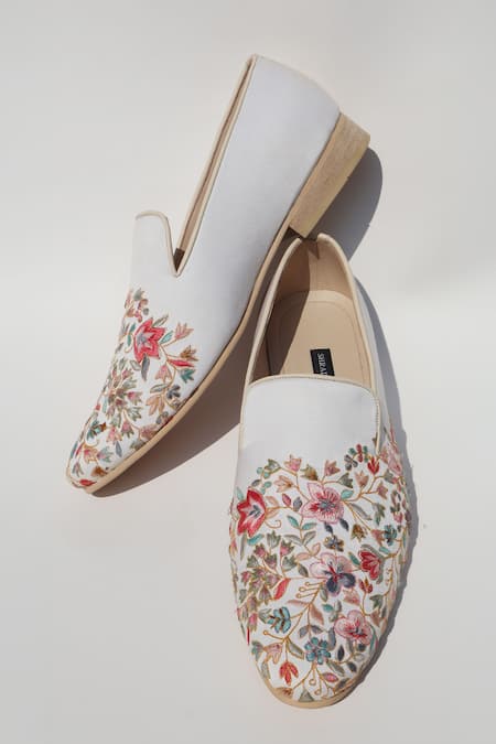 Shradha Hedau Footwear Couture Kiaan Floral Embroidered Moccasins 