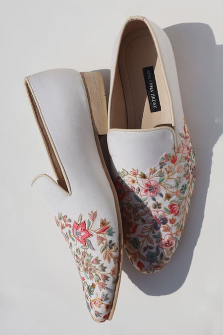 Shradha Hedau Footwear Couture Kiaan Floral Embroidered Moccasins 
